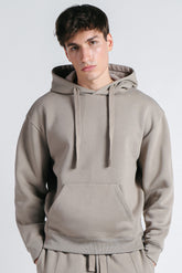 FELPA CON CAPPUCCIO E MARSUPIO BASIC TORTORA